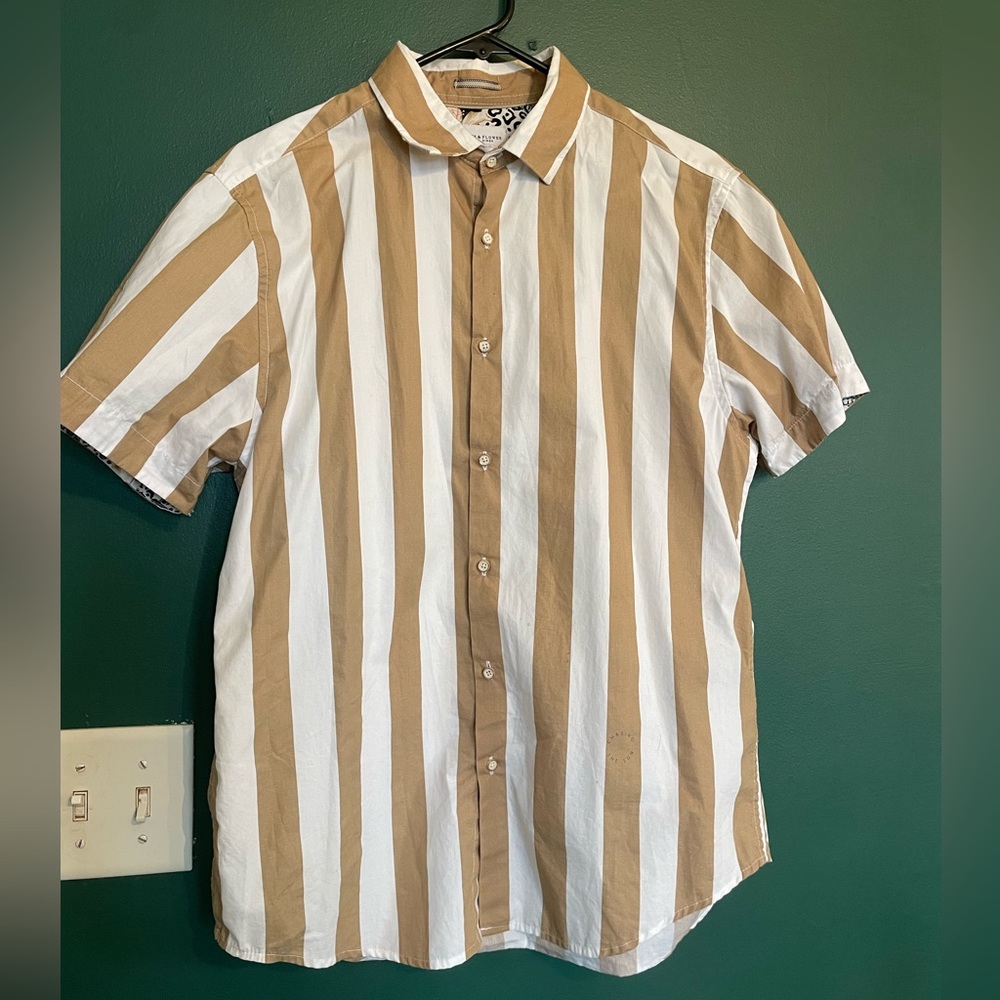DENIUM AND FLOWER MENS SHIRT